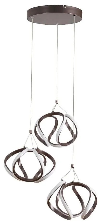 Rabalux 5693 - LED Csillár zsinóron AMBROSIO LED/50W/230V barna