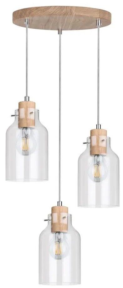 Spot-Light 1760374R - ALESSANDRO 3 ágú függeszték E27 60W 230V