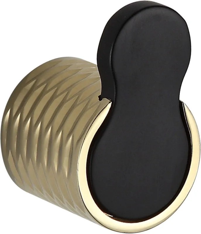 Mexen Base törölköző akasztó, fekete/arany - 7088235-57