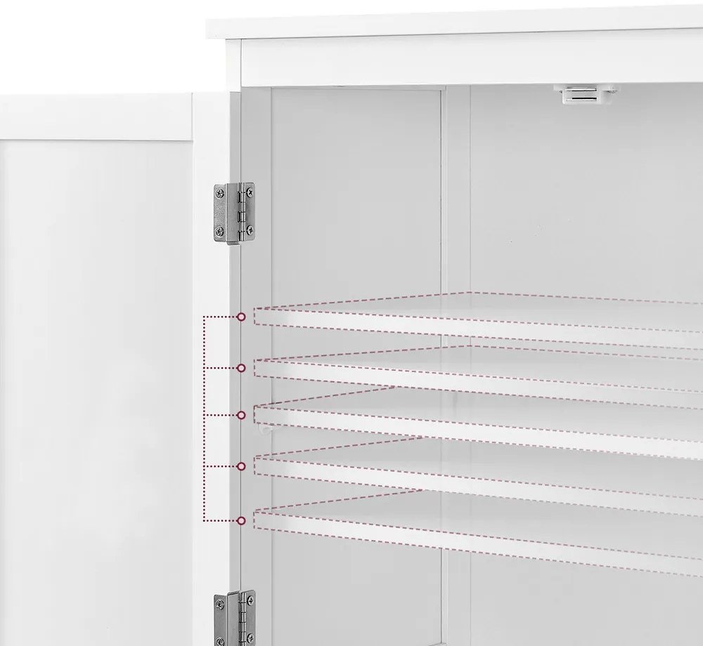 2 ajtós tárolószekrény 2 fiókkal 60x30x110cm