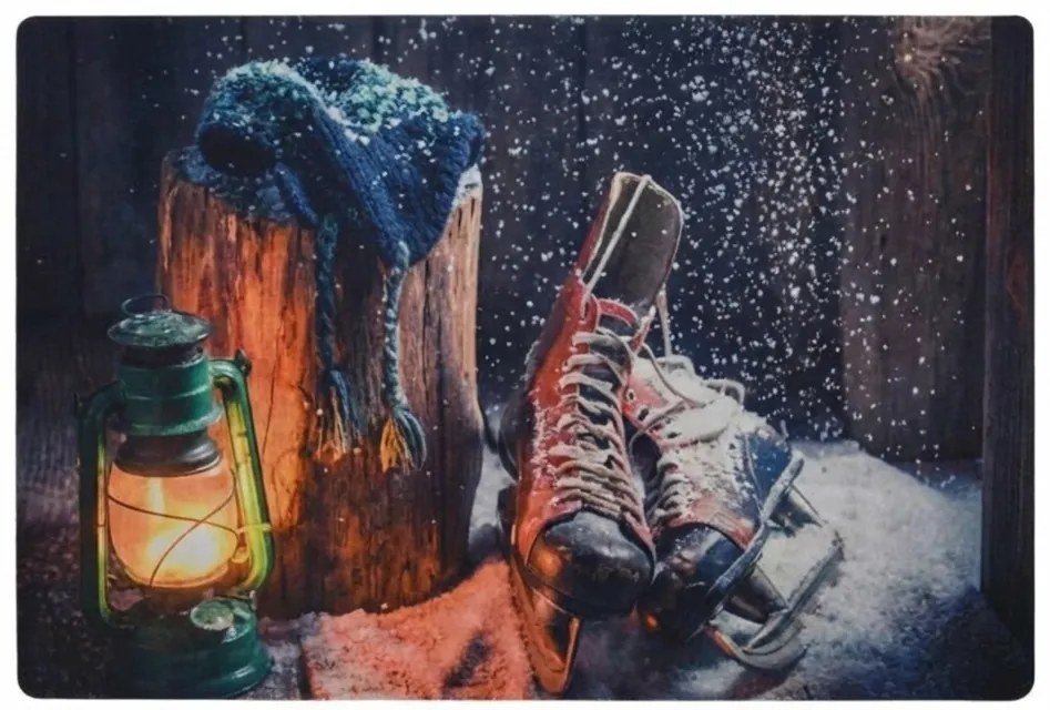 Karácsonyi lábtörlő RUSTIC WELCOME 38x58 cm - több változatban Változat: Gyertya