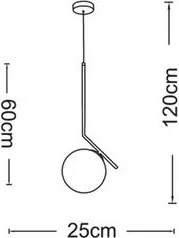 UNIVERSO Függeszték 1xG9 max.10w D250x600x1200mm IP20 rézszín 5év