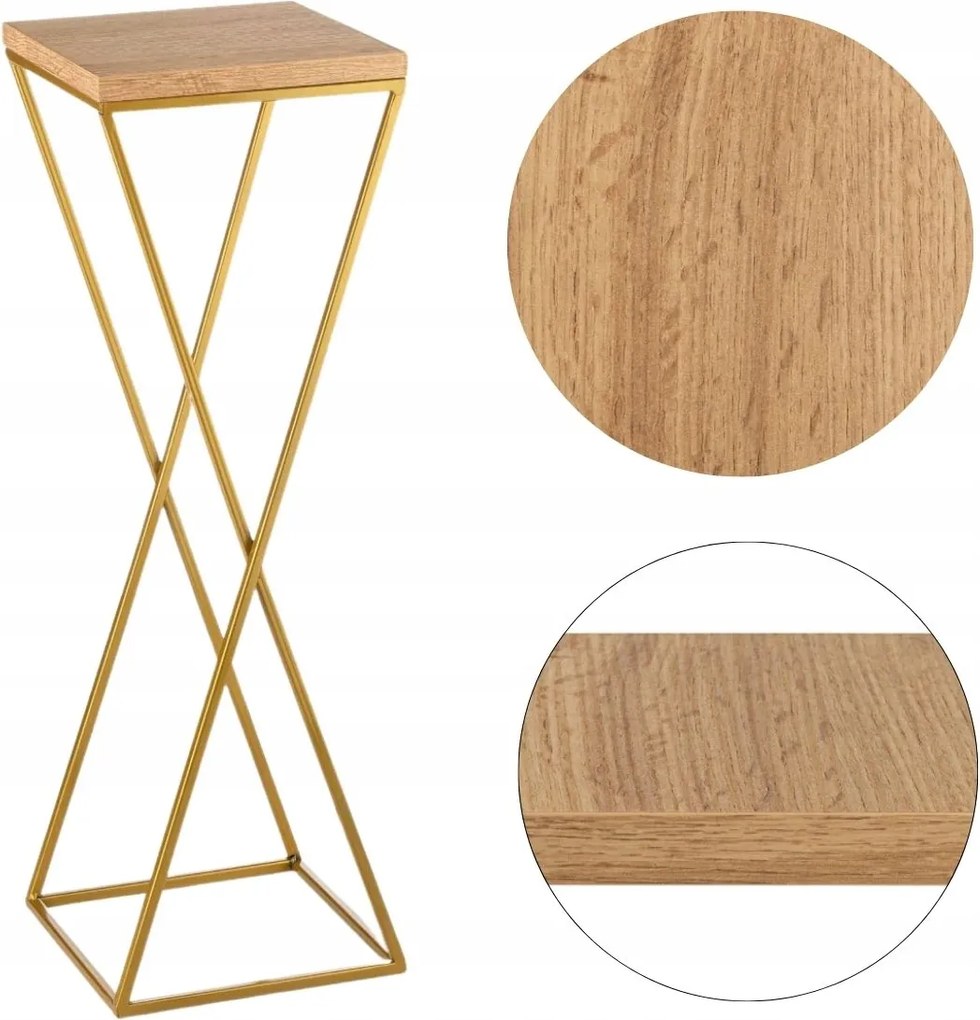 Fém Virágágyás Nappaliba Virágtartó Állvány 70 cm