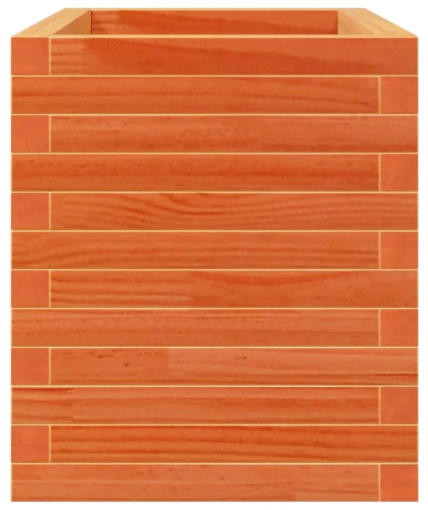 viaszbarna tömör fenyőfa kerti virágtartó 70 x 40 x 45,5 cm