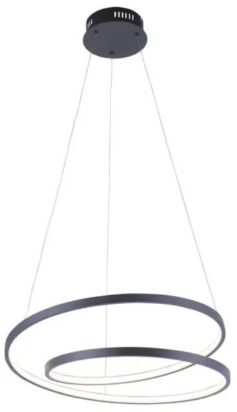 Paul Neuhaus 2472-18 - LED Dimmelhető csillár zsinóron ROMAN LED/30W/230V fekete