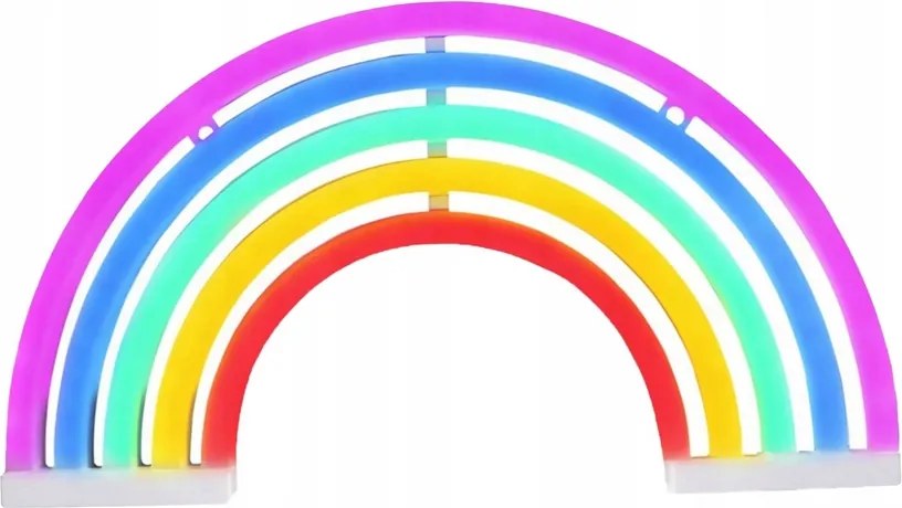 Éjszakai Lámpa Neon Led 3D Szivárvány Usb Akkumulátor