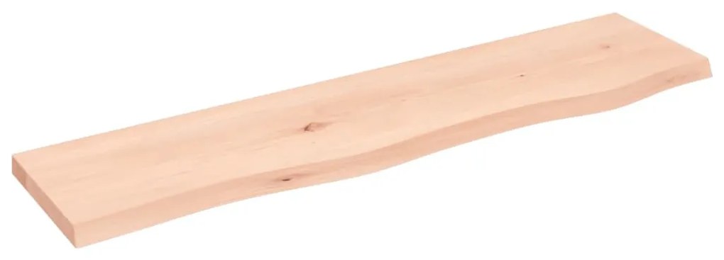 kezeletlen tömör tölgyfa fali polc 80x20x2 cm