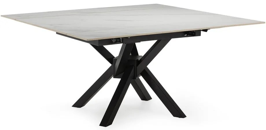 Bővíthető étkezőasztal kő asztallappal, hosszabbító asztallappal 90x150 cm Arlene – Marckeric