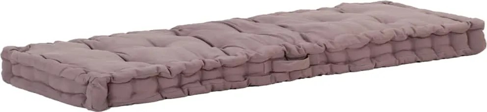 vidaXL tópszínű pamut raklappadló-párna 120 x 40 x 7 cm