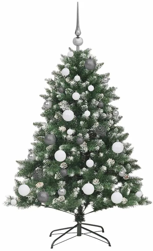 Műkarácsonyfa LED -es lámpákkal Zöld 120cm PVC