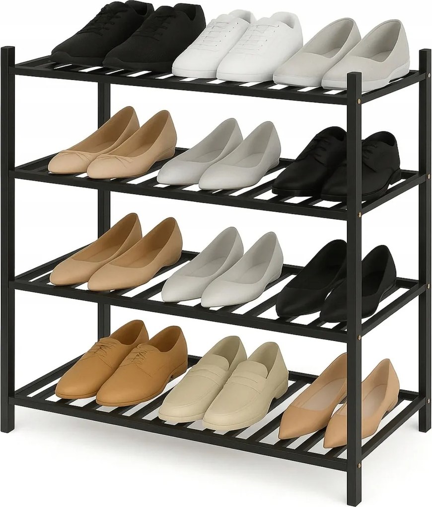 Könyvespolc Bambusz Cipősszekrény 4 Szintes Botc – Emeletes kivitel