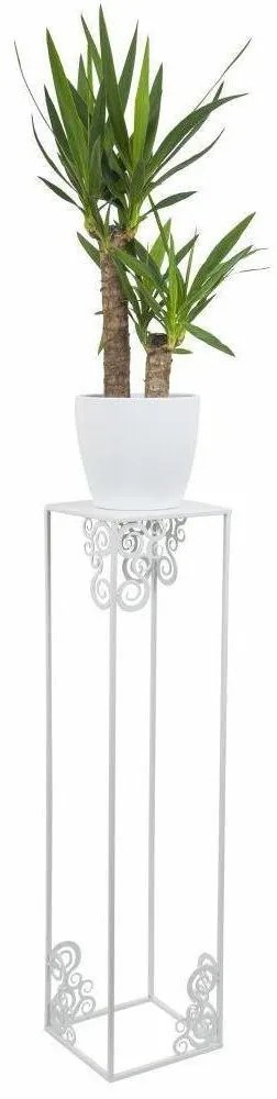Virágállvány 80x24 cm, fehér