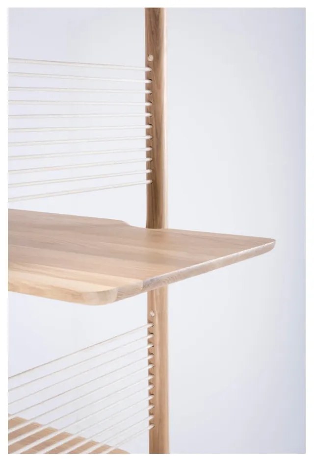 Muse tömör tölgyfa könyvespolc, magassága 216 cm - Gazzda