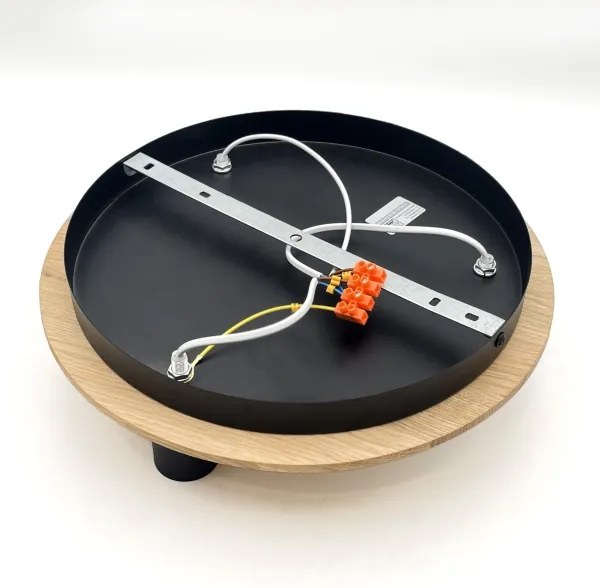 Mennyezeti lámpa DUSTY 3xE27/15W/230V átm. 34 cm tölgy/fekete