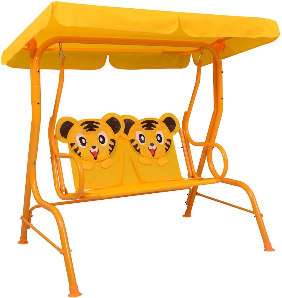 vidaXL sárga szövet gyermek hintapad 115 x 75 x 110 cm
