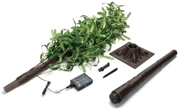 Aigostar - LED napelemes dekoráció 285 LED/3,8m IP65 meleg fehér oliva