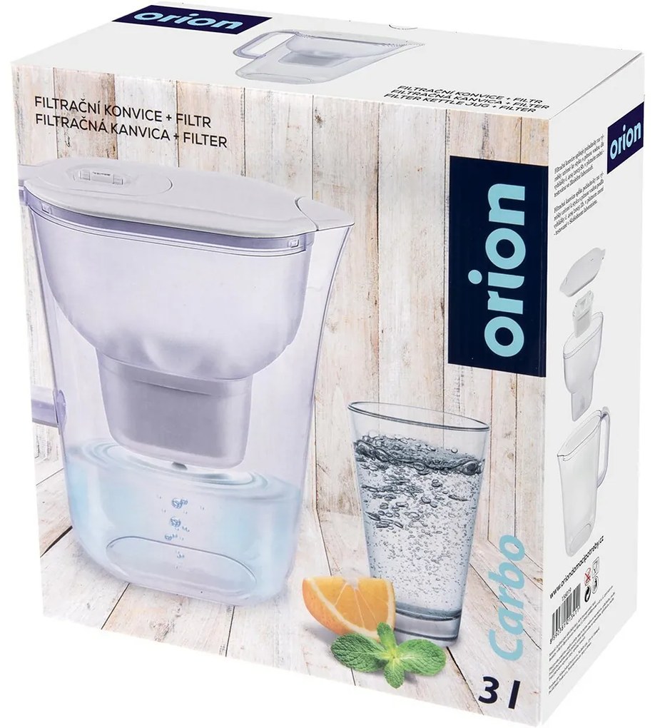Orion 156019 Carbo szűrőkancsó 3 l szűrővel ,fehér