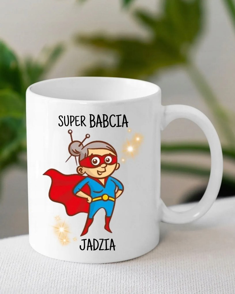 Bögre Fehér Vicces Ajándék Nagymama Nap Szuper Nagymama Név Személyre Szabás