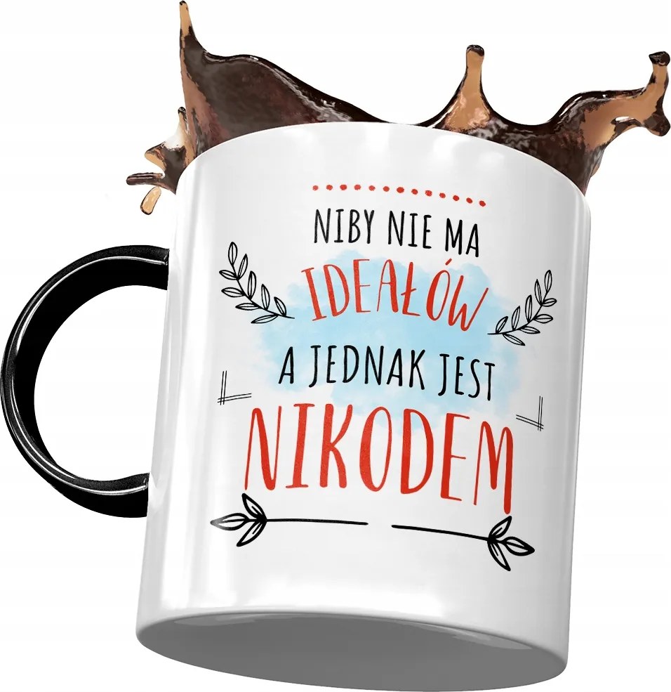 Fekete Bögre Nikodémus Nikosia Kollégák Ajándék Nyomtatott Fotóval