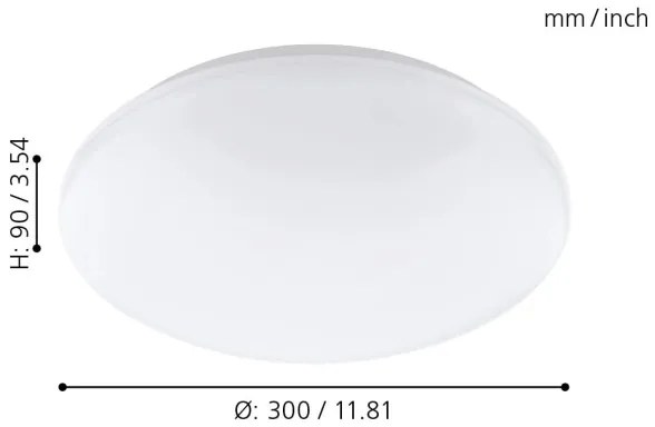 Eglo 33219 - GIRON-C RGB LED mennyezeti lámpa LED/17W/230V, átm. 30 cm, fehér