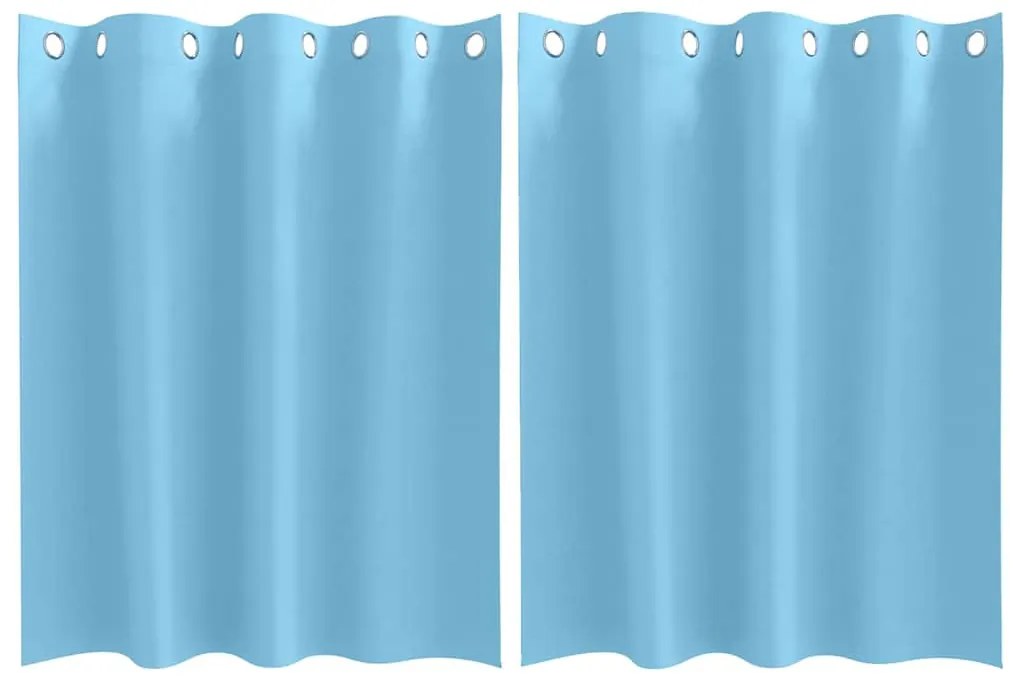Függönyök függönyökkel 2 pcs Világos kék 140x140cm Poliészter