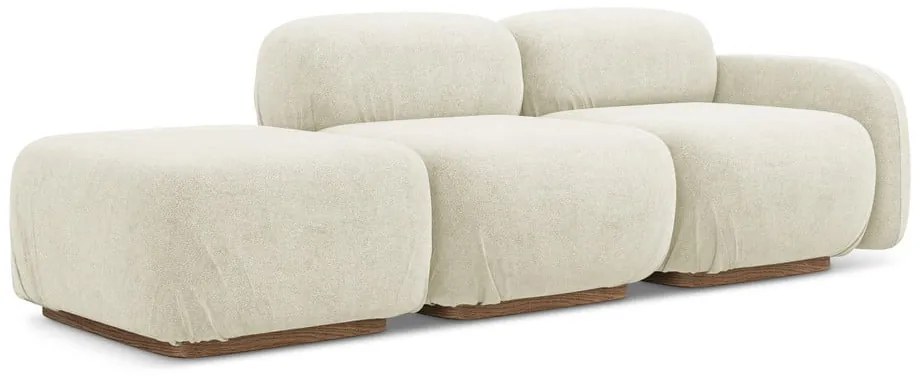 Krémszínű buklé moduláris heverő (bal oldali) Ailani – Makamii