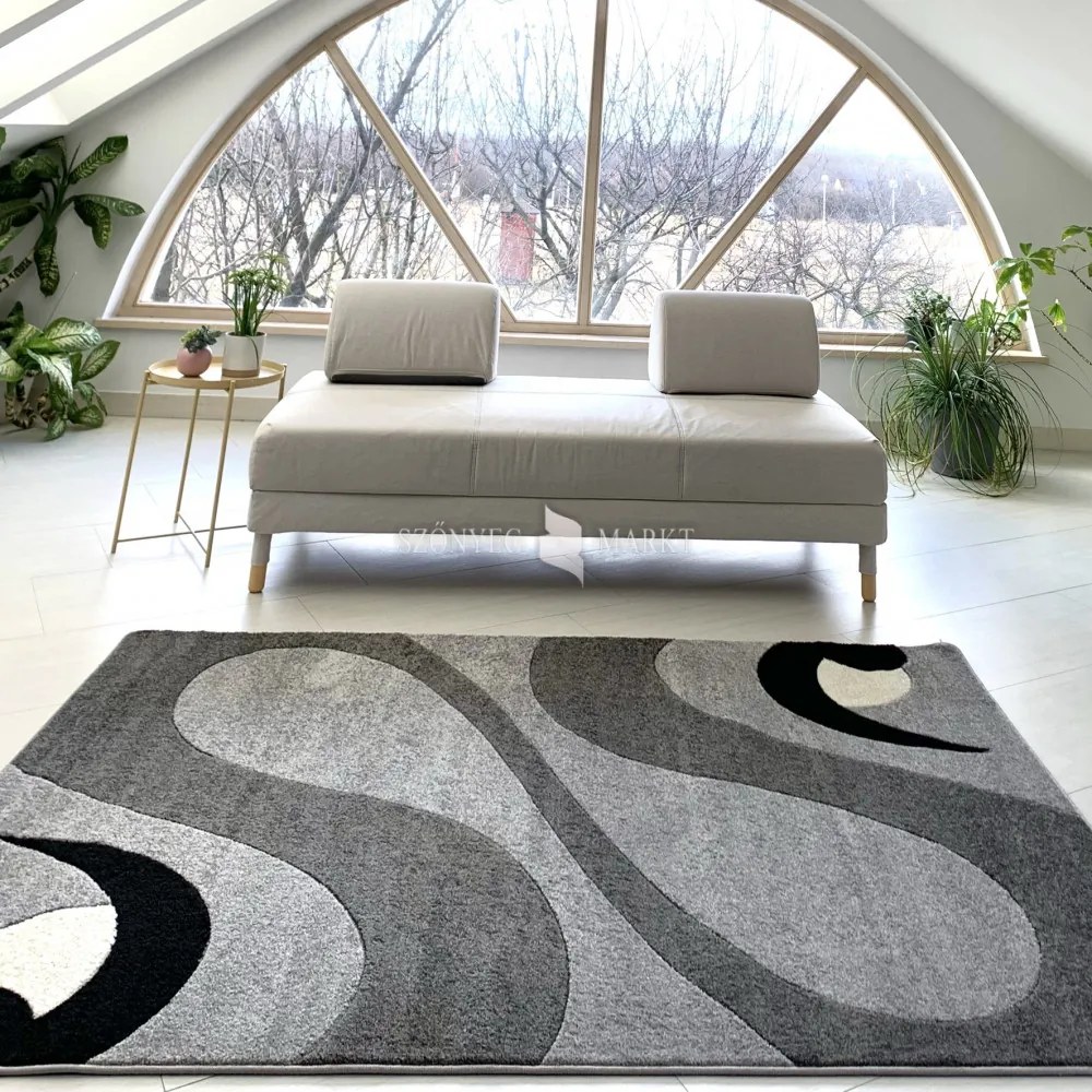 Comfort 6874 szürke modern szőnyeg 60 cm-es szett