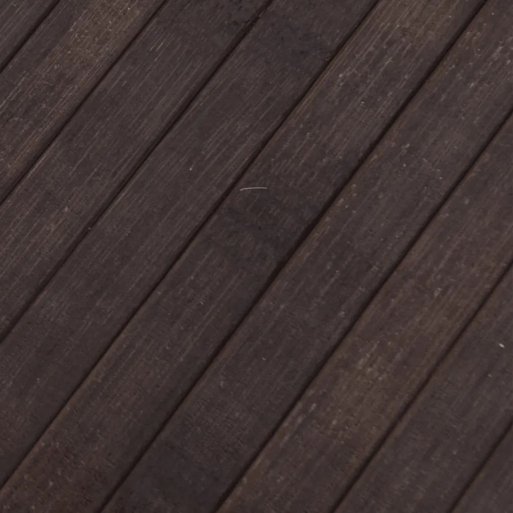 négyszögletű sötétbarna bambusz szőnyeg 100 x 500 cm