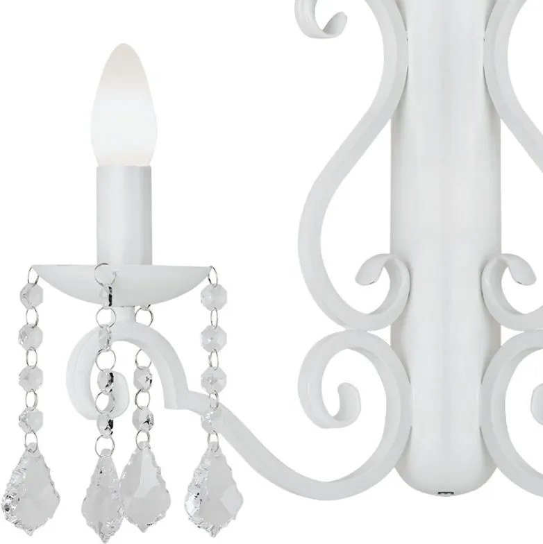 ARGON 7183 DIADEMA Kristály Fali Lámpa Fehér E14 IP20