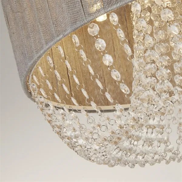 Searchlight 62615-5CC - Mennyezeti lámpatest BELLANO 5xG9/7W/230V átm. 50 cm szürke