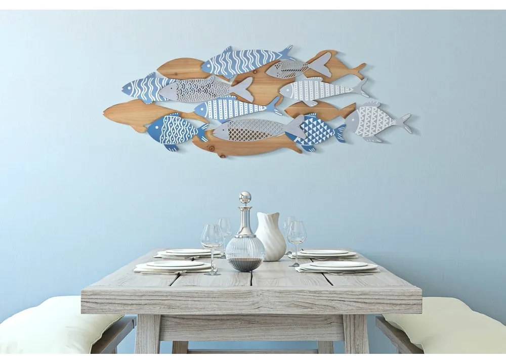 Fém fali dekoráció 91x33,5 cm Fish – Mauro Ferretti