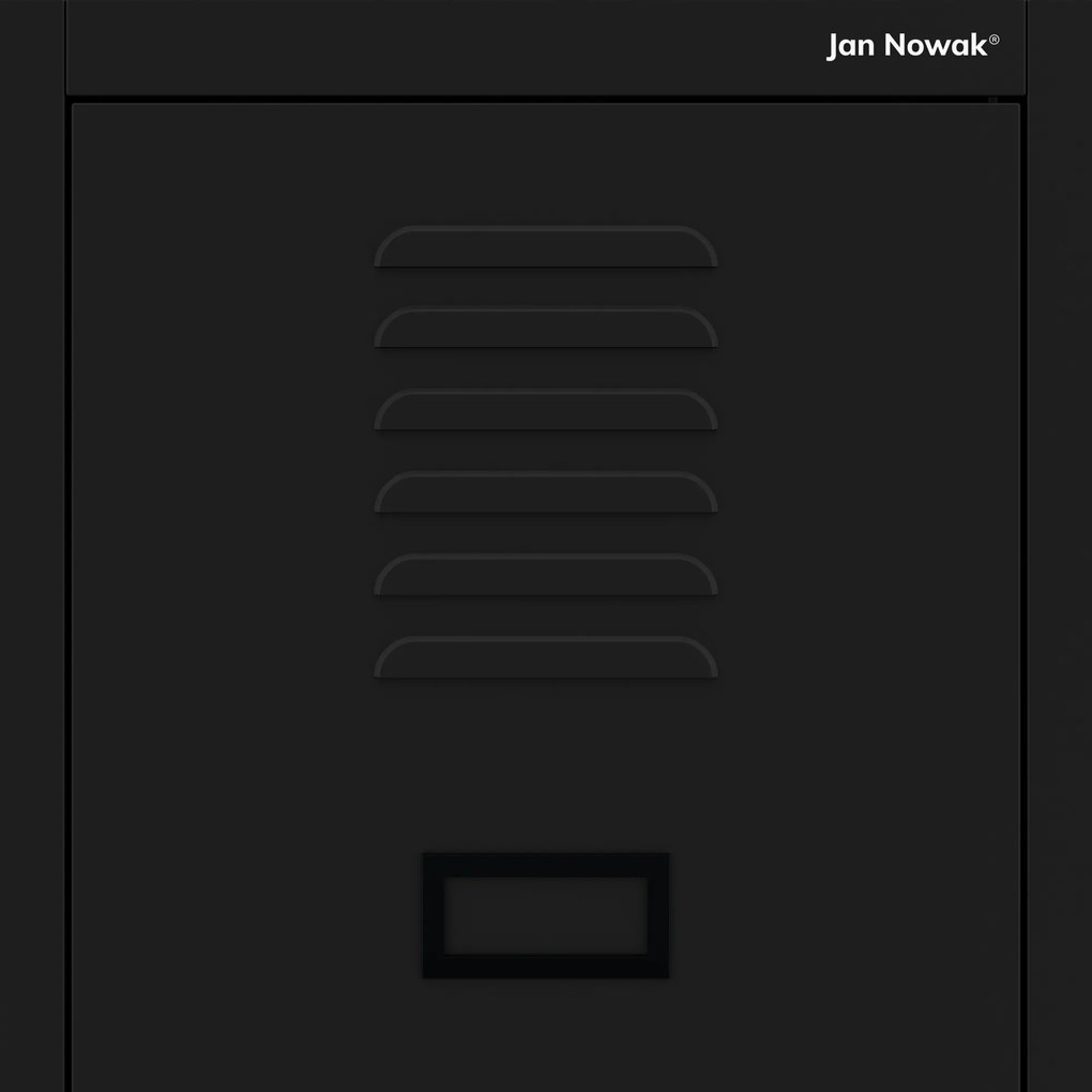 KACPER négyrekeszes BHP öltözőszekrény, 800 x 1800 x 500 mm, fekete