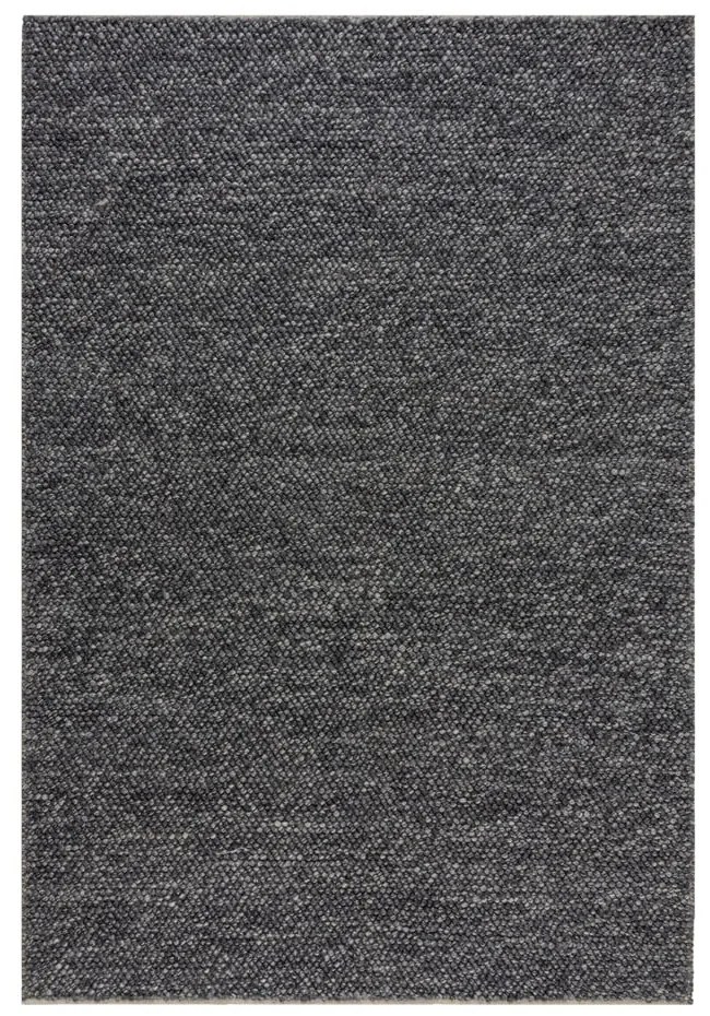 Sötétszürke kézi szövésű gyapjúkeverék szőnyeg 200x290 cm Minerals – Flair Rugs