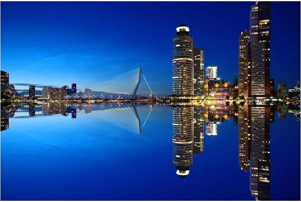 Kép - éjszaka Rotterdam (90x60 cm)