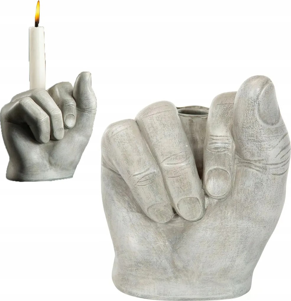 Középső Gyertyatartó Ujj vicces skandináv szürke kandeláber a nappaliba