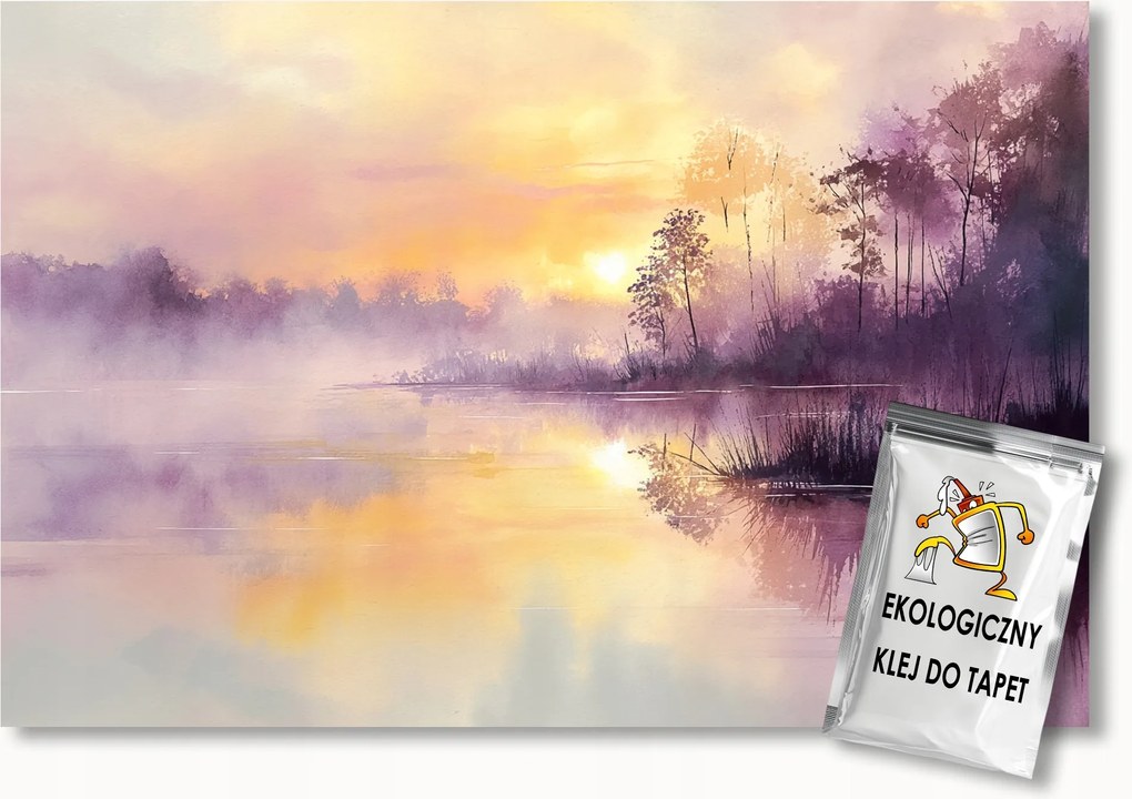 Fotótapéta Flizelina Tó Erdő Napfelkelte Hajnal Reggel 350x250 ragasztó