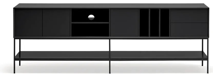 Fekete TV-állvány 220x74x45 cm Platt – Teulat