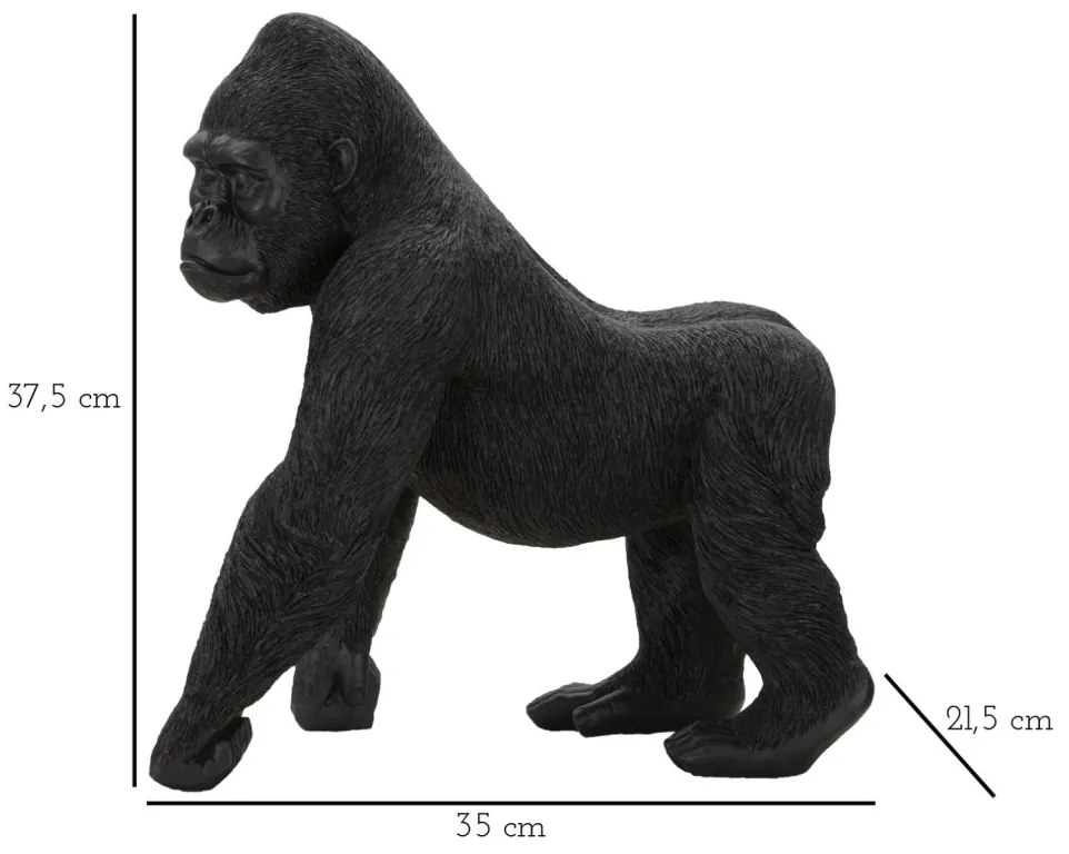 Fekete gorilla 35x21,5x37,5 cm