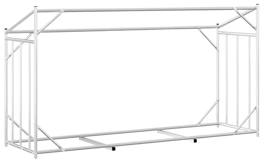 Tűzifa állvány esővédővel 200,5x60,5x110,5 cm horganyzott acél