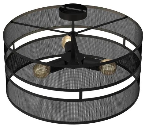 Felületre szerelhető csillár GLUM 3xE27/60W/230V fekete