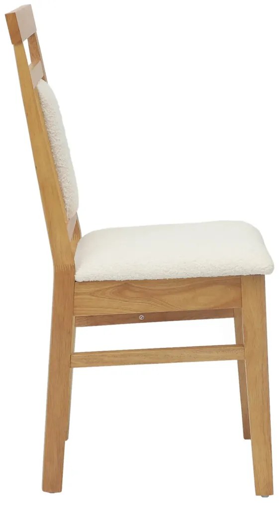 vidaXL Étkezőszék 2 pcs Természetes és világos Tömör fa