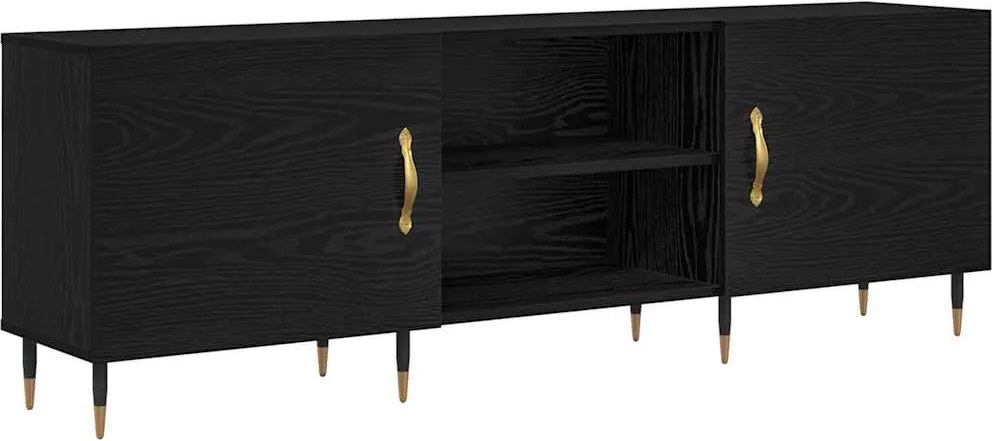 vidaXL TV szekrény Musta tammi 150 x 30 x 50 cm Faanyag