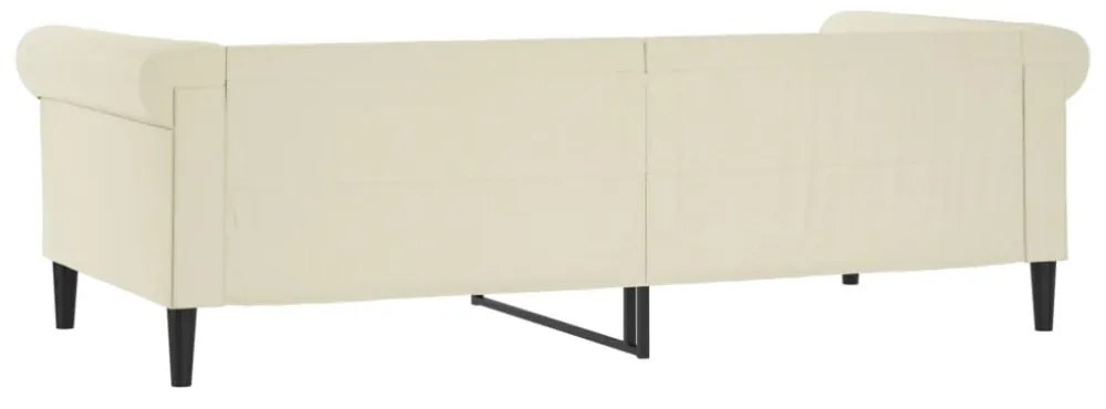 krémszínű műbőr kanapéágy 80 x 200 cm