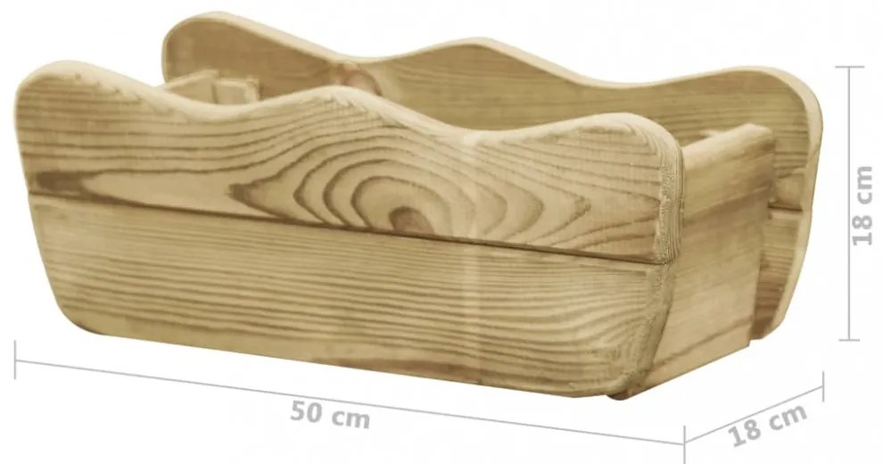 impregnált fenyőfa kerti magaságyás 50 x 18 x 18 cm