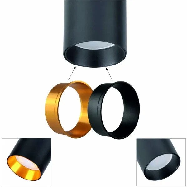 Csillár zsinóron MARIBEL 4xGU10/10W/230V fekete