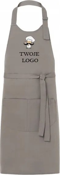 Gasztronómiai szakács kötény saját logóval felirattal Uni méret.