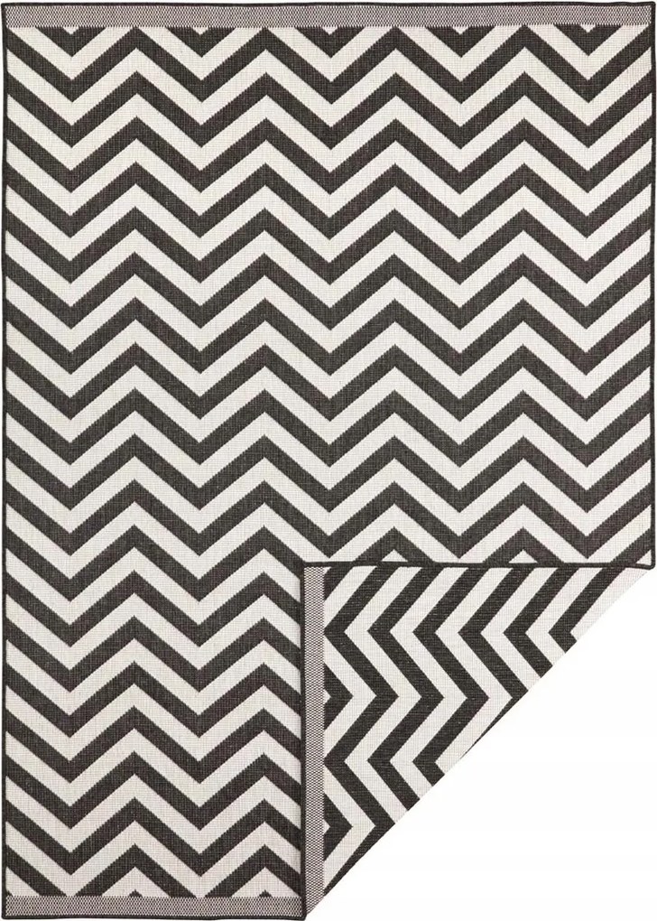 Fekete teraszszőnyeg, Palma 80x150 cm