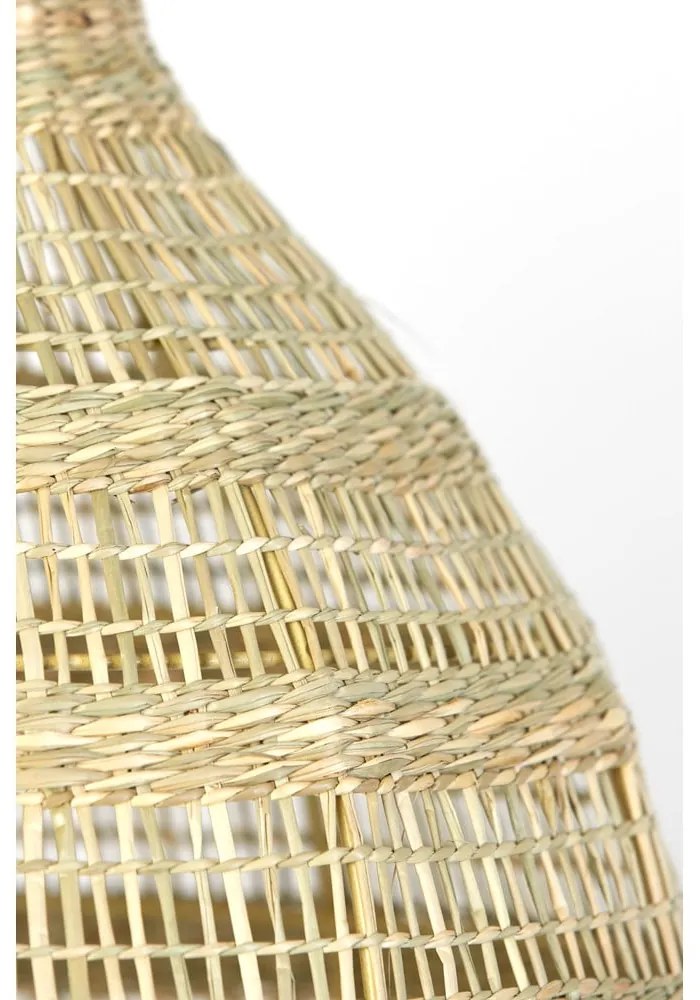 Natúr színű függőlámpa tengerifű búrával ø 38 cm Sagar – Light &amp; Living