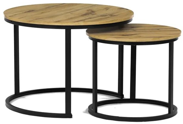 Dohányzóasztal 70×70 cm, MDF, Vad Tölgy. CT-X7122 OAK