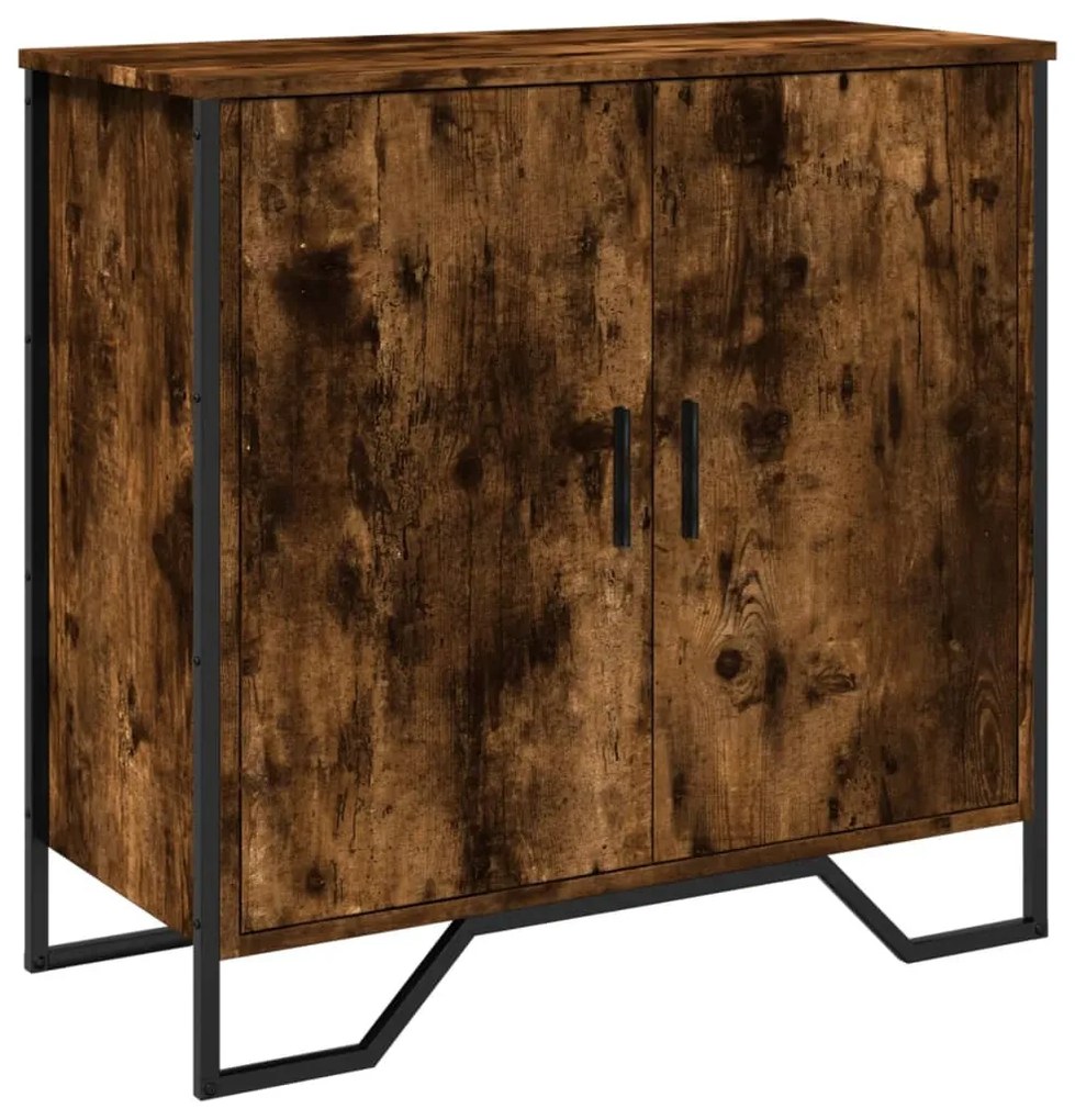 sonoma tölgy színű szerelt fa tálalószekrény 78 x 35,5 x 74,5cm